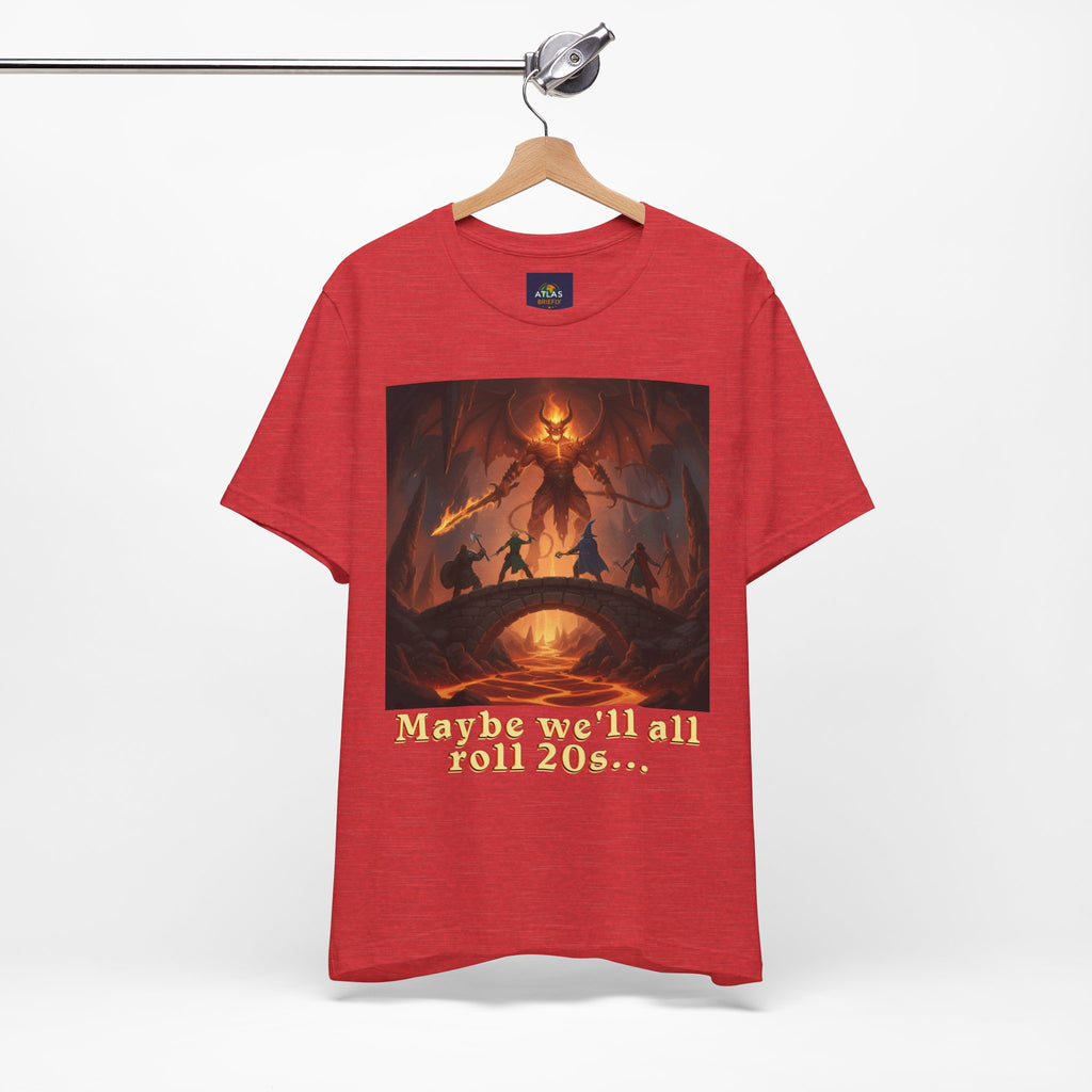 D&D Fantasy T-Shirt - Roll a Natural 20 Dungeon Master RPG Unisex Tee