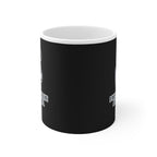 Powered by Caffeine Mug - Minimalist Black Coffee Cup for Coffee Lovers