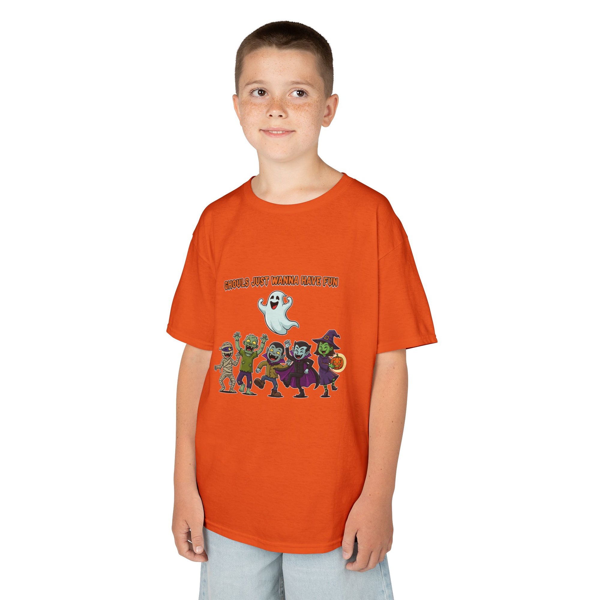 Ghouls Just Wanna Have Fun Kids Halloween T-Shirt | Funny Ghost Mummy Zombie Vampire Witch Shirt for Boys & Girls Trick or Treat Tee - Atlas Briefly