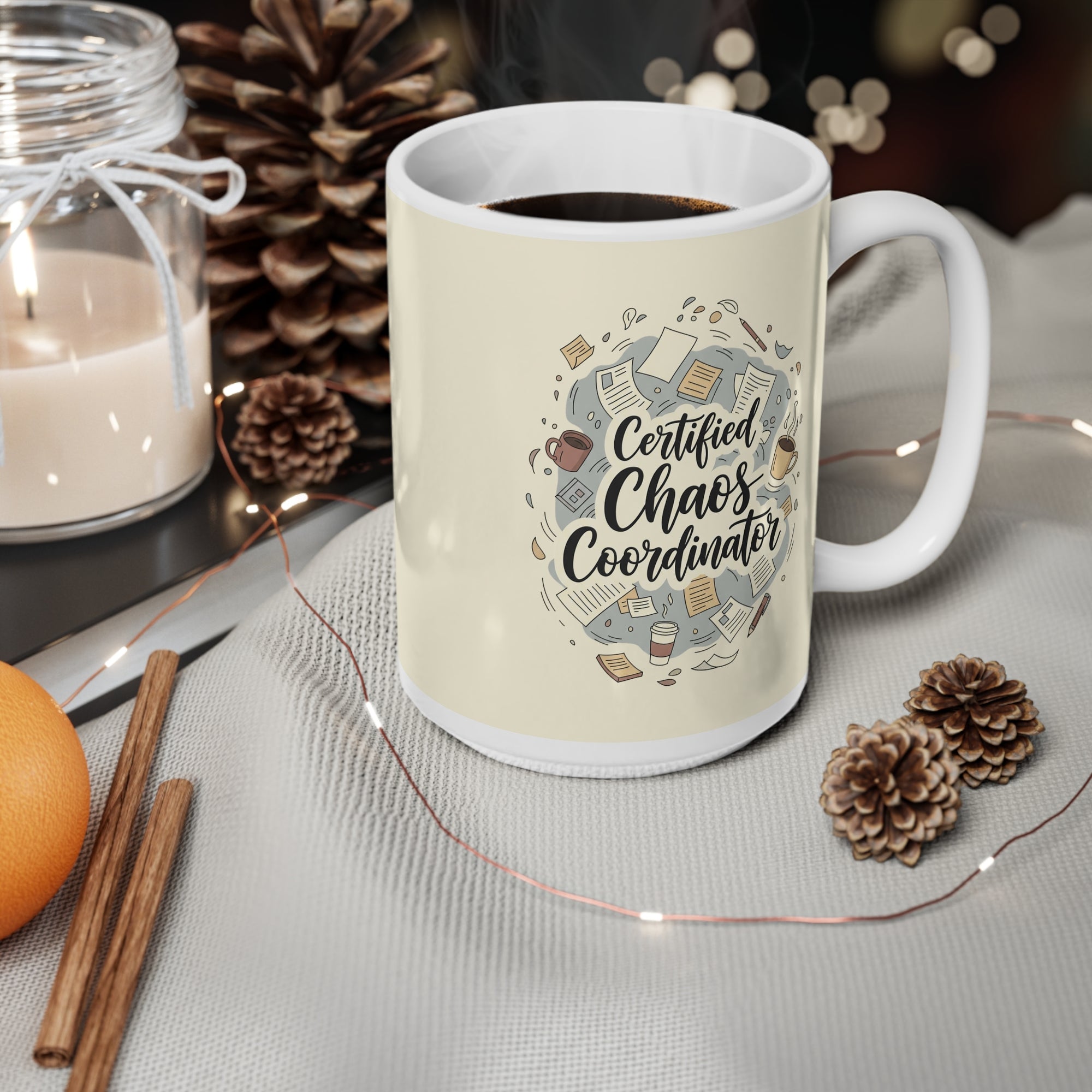 Certified Chaos Coordinator Mug - Funny Mom Teacher Coffee Cup | Organized Chaos Gift EU Version - Atlas Briefly