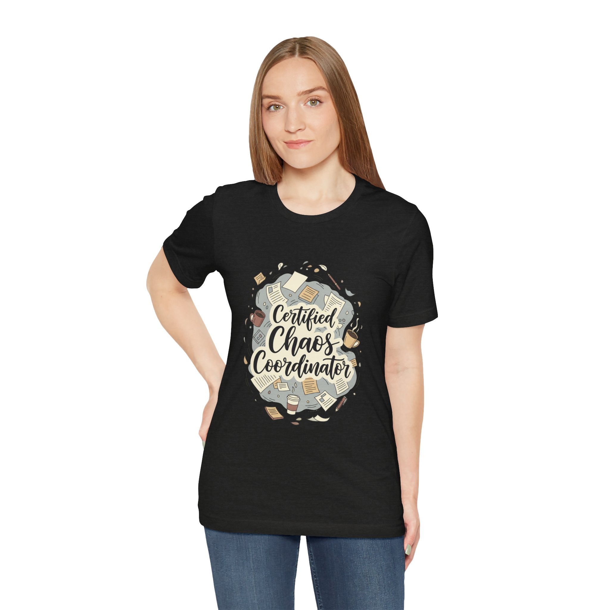 Certified Chaos Coordinator T-Shirt - Funny Mom Teacher Gift | Organized Chaos Tee - Atlas Briefly
