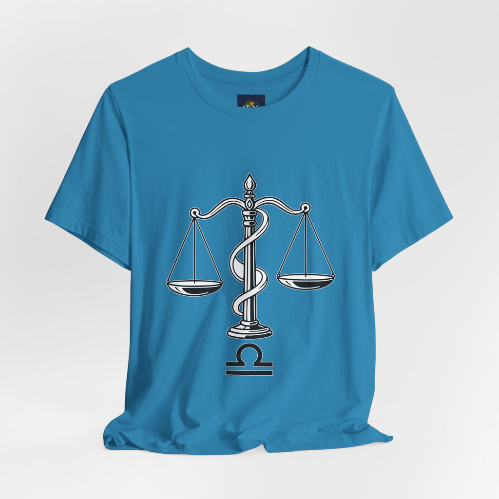 Libra Zodiac Tee - Stylish Unisex Minimalist Black and White Design
