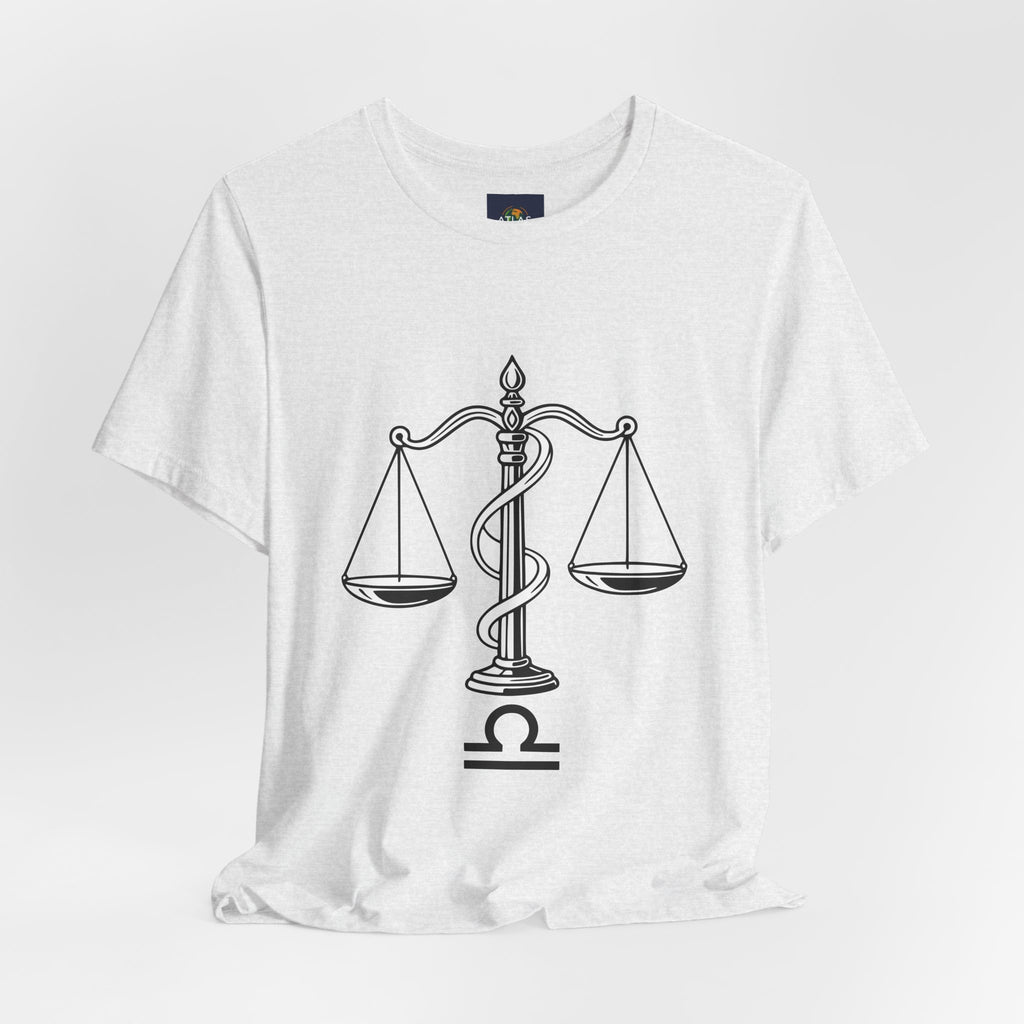 Libra Zodiac Tee - Stylish Unisex Minimalist Black and White Design