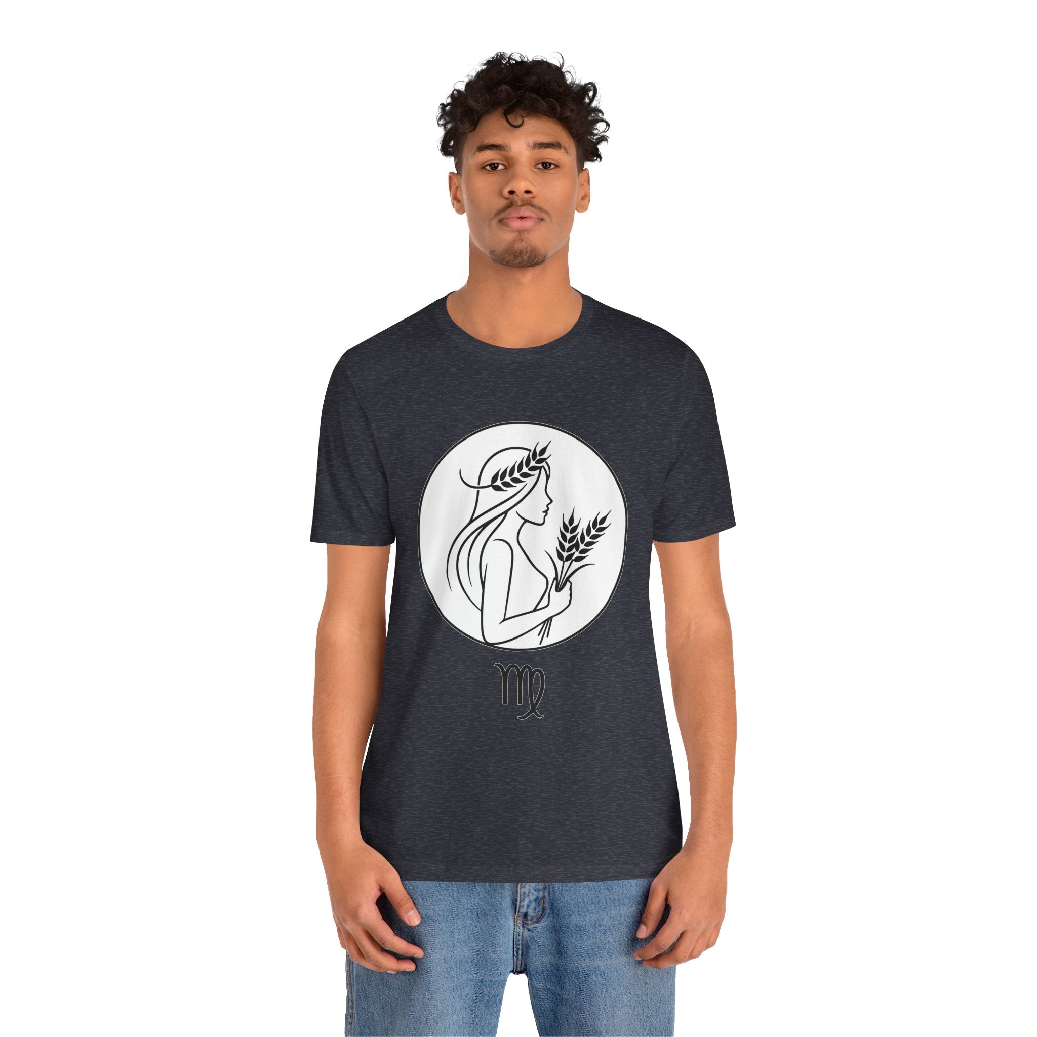 Virgo Zodiac Tee - Minimalist Black and White Unisex T-Shirt