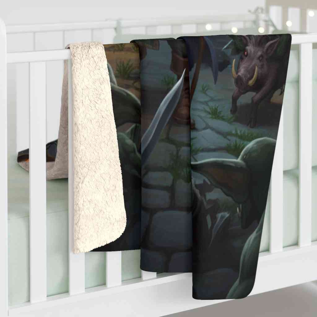 Surrounded in the Dungeon Sherpa Fleece Blanket for Ultimate Comfort