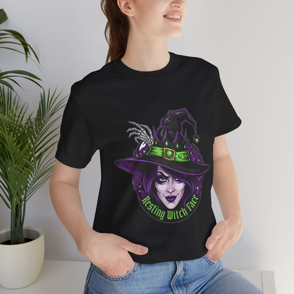 Resting Witch Face Halloween T-Shirt - Funny Witch Tee for Women & Men | Halloween Graphic Shirt - Atlas Briefly
