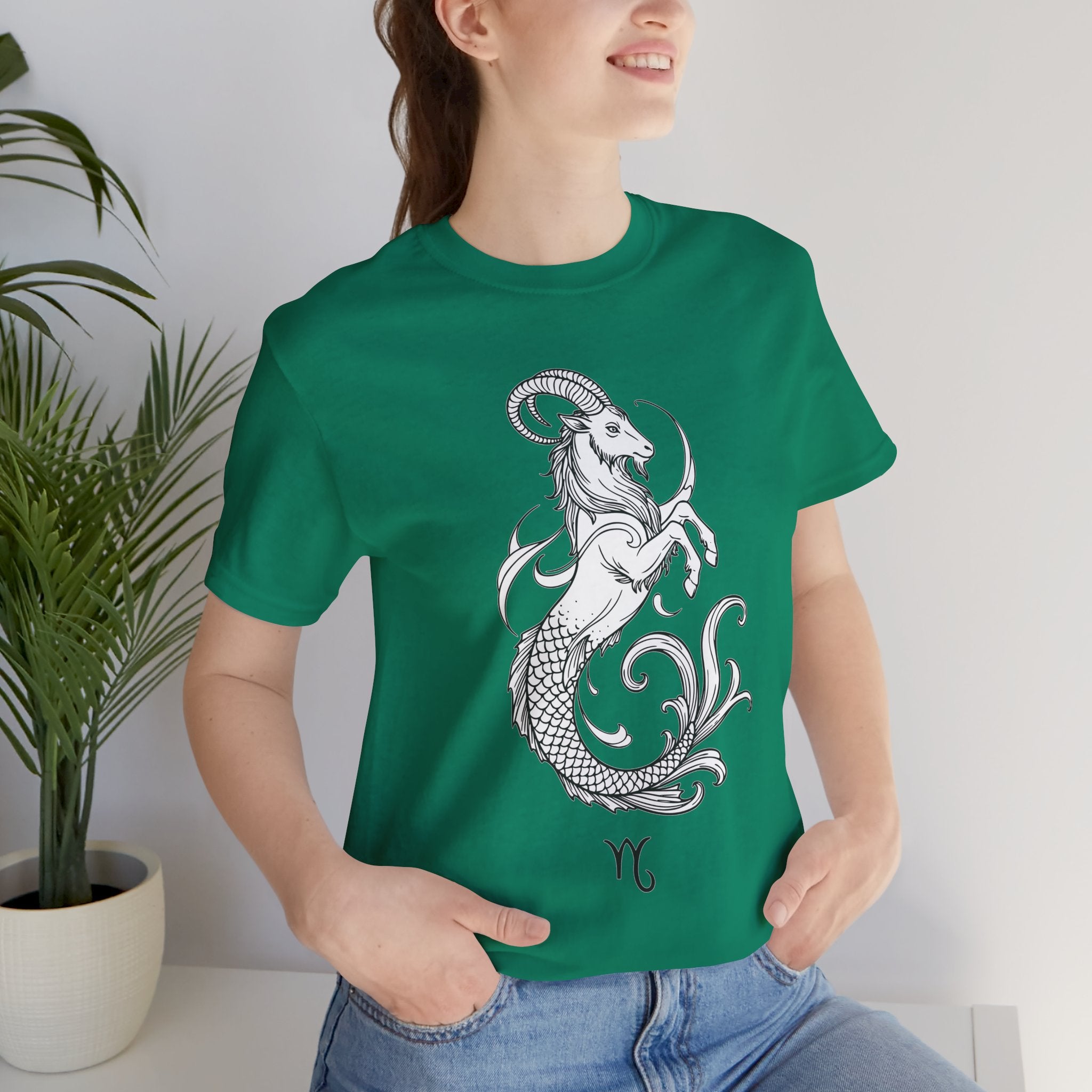 Capricorn Zodiac Tee - Unisex Minimalist Horoscope Shirt in Black and White