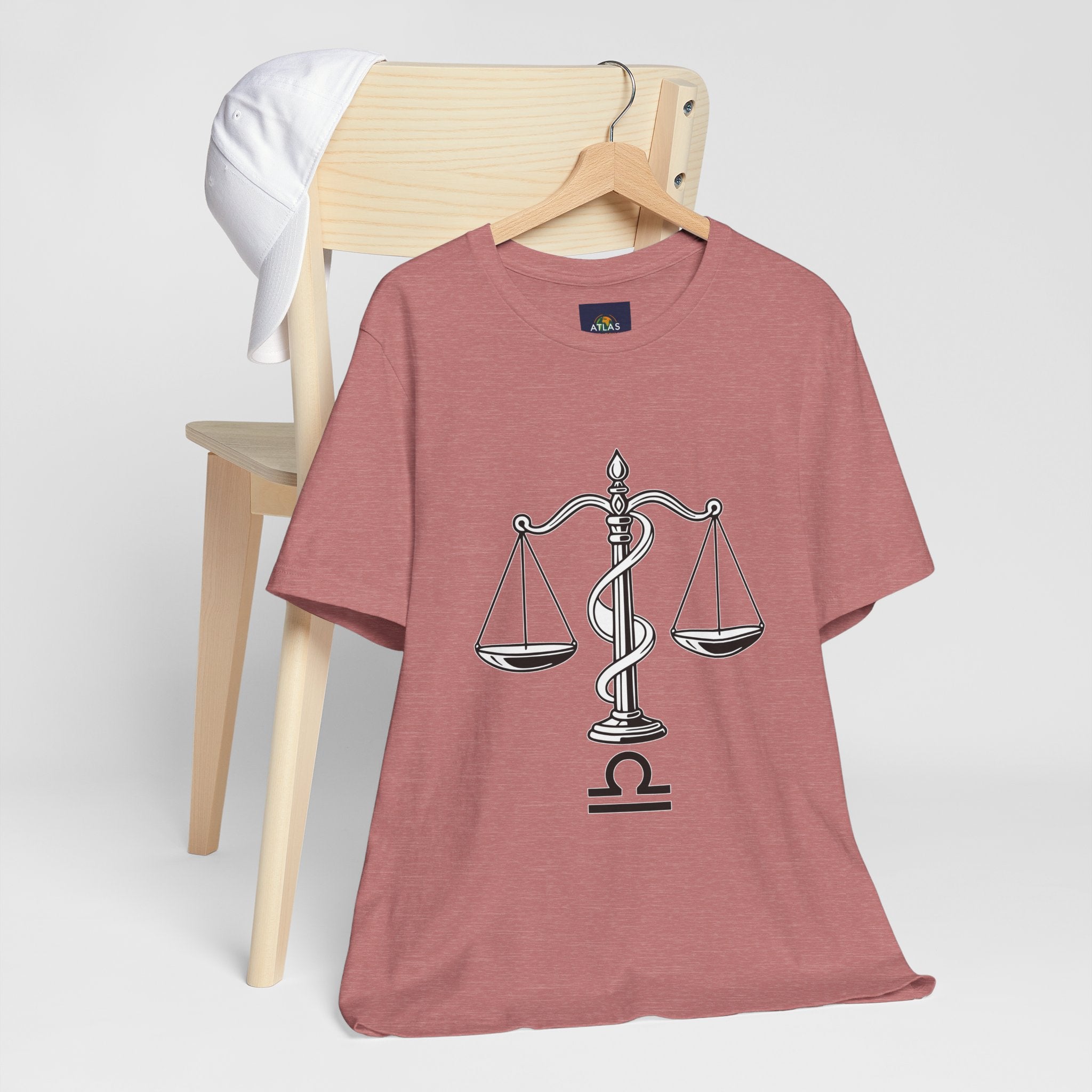Libra Zodiac Tee - Stylish Unisex Minimalist Black and White Design