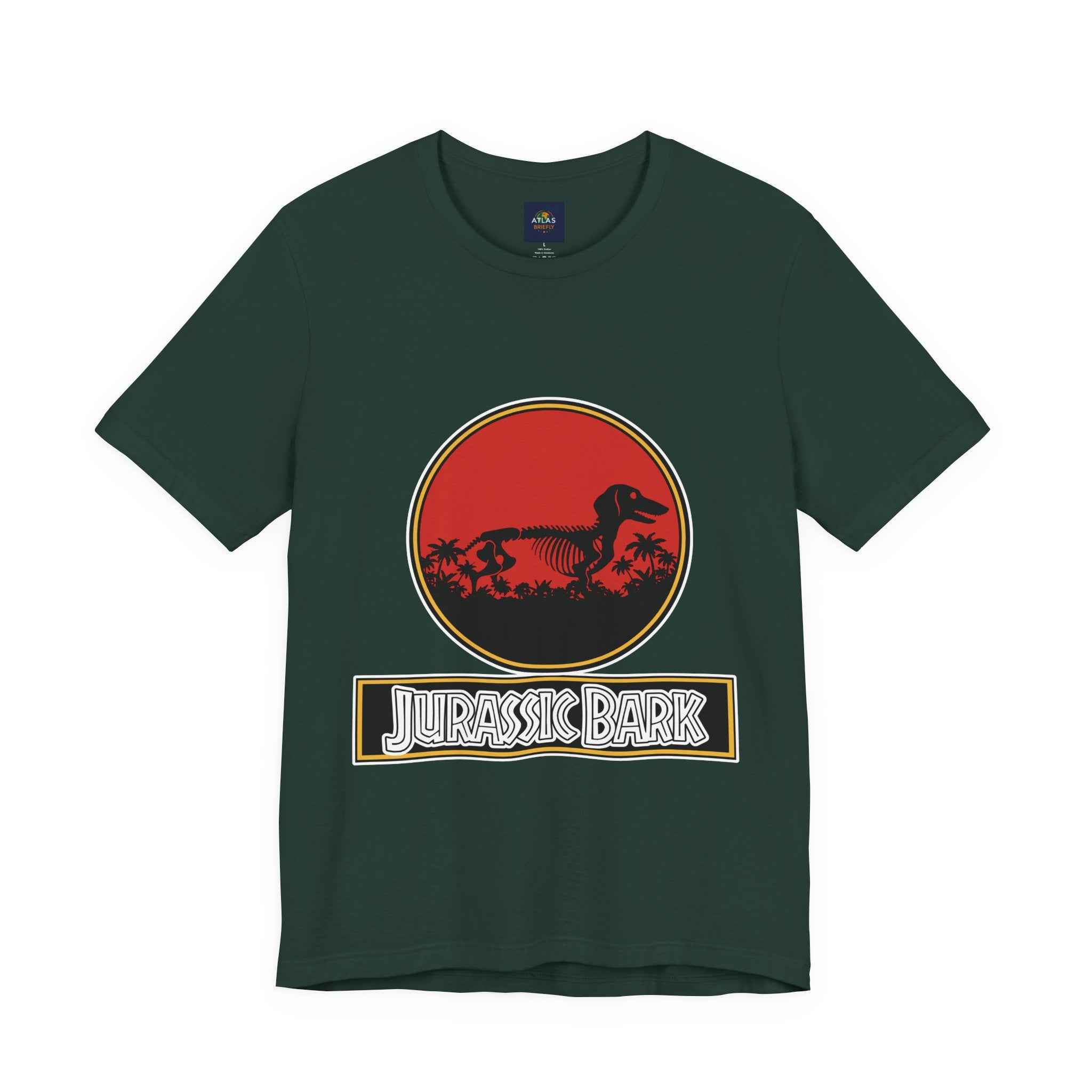 Dachshund Jurassic Bark T-Shirt - Perfect Wiener Dog Gift for Pet Lovers - Atlas Briefly