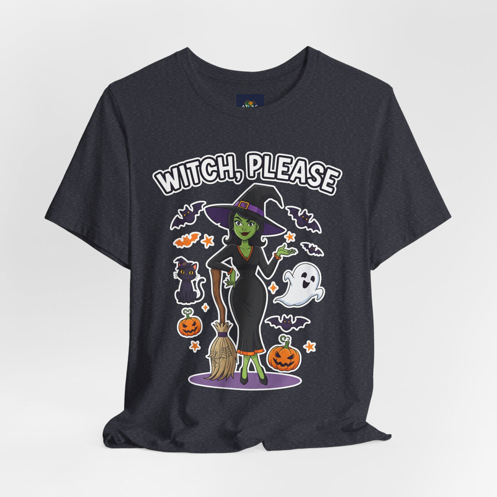 Witch Please Halloween T-Shirt - Sassy Witch Tee with Pumpkin Design | Funny Halloween Shirt - Atlas Briefly