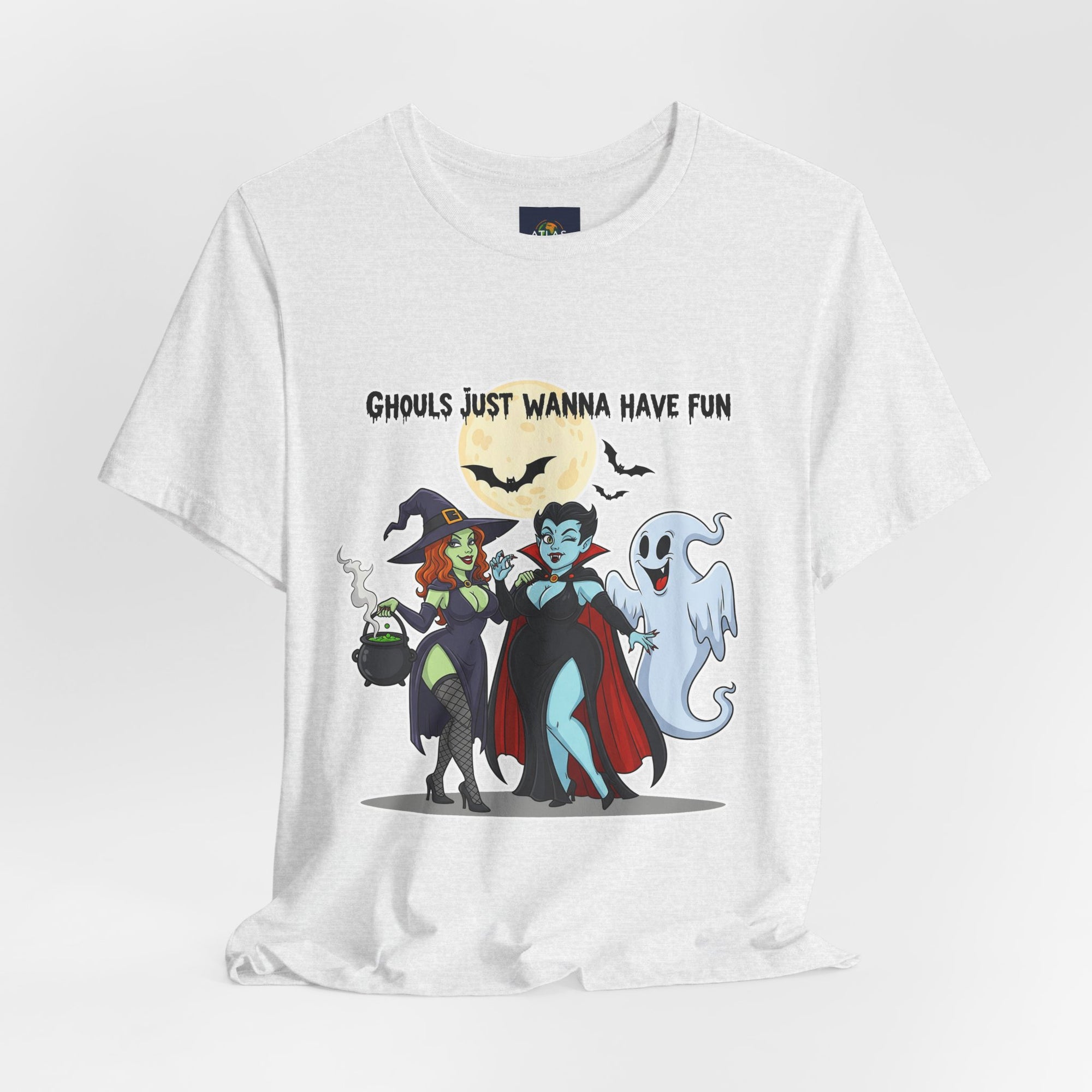 Ghouls Just Wanna Have Fun Halloween T-Shirt - Cute Witch Vampire Ghost Tee | Halloween Character Shirt - Atlas Briefly