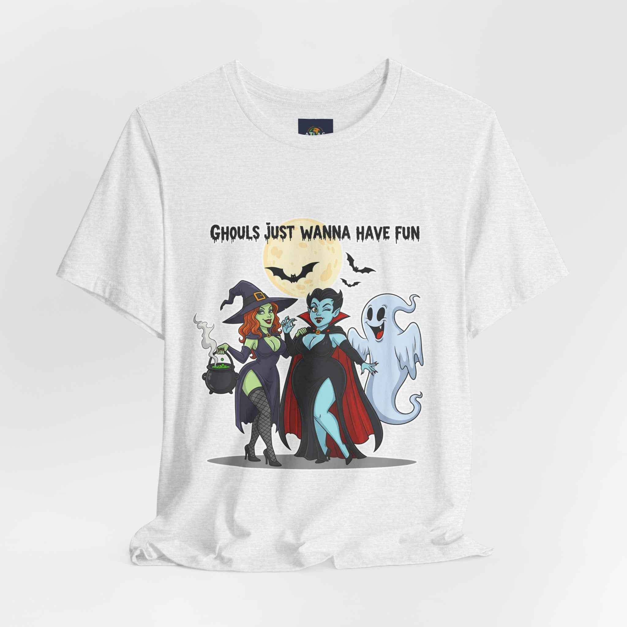 Ghouls Just Wanna Have Fun T-Shirt - Cute Halloween Witch Vampire Ghost Tee - Atlas Briefly