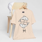 Pisces Zodiac T-shirt - Minimalist Black and White Unisex Tee