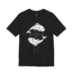Pisces Zodiac T-shirt - Minimalist Black and White Unisex Tee
