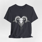 Aries Horoscope Tee - Unisex Black and White Minimal Design
