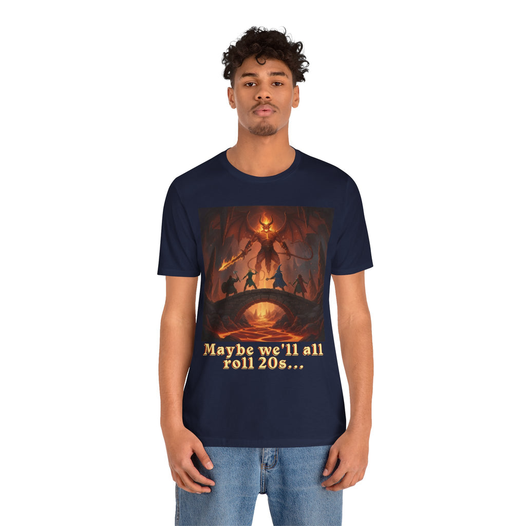 D&D Fantasy T-Shirt - Roll a Natural 20 Dungeon Master RPG Unisex Tee