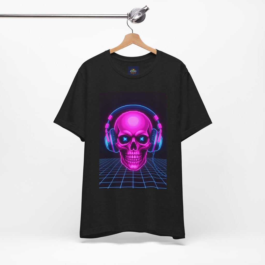 Neon Skull Synthwave Tee - Atlas Briefly
