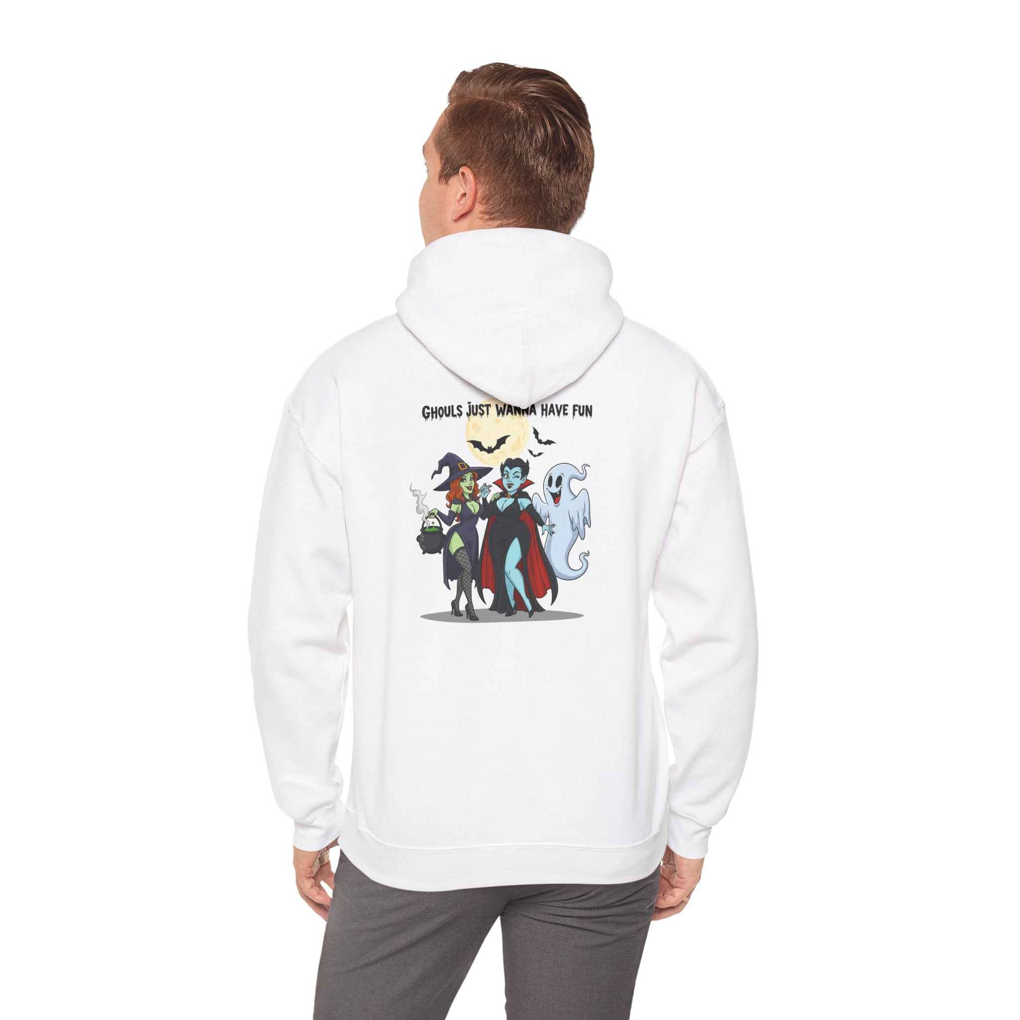 Ghouls Just Wanna Have Fun Hoodie - Spooky Witch Vampire Ghost Sweatshirt for Halloween - Atlas Briefly