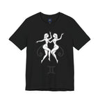 Gemini Zodiac Tee - Minimalistic Black and White Unisex Design