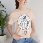 Virgo Zodiac Tee - Minimalist Black and White Unisex T-Shirt