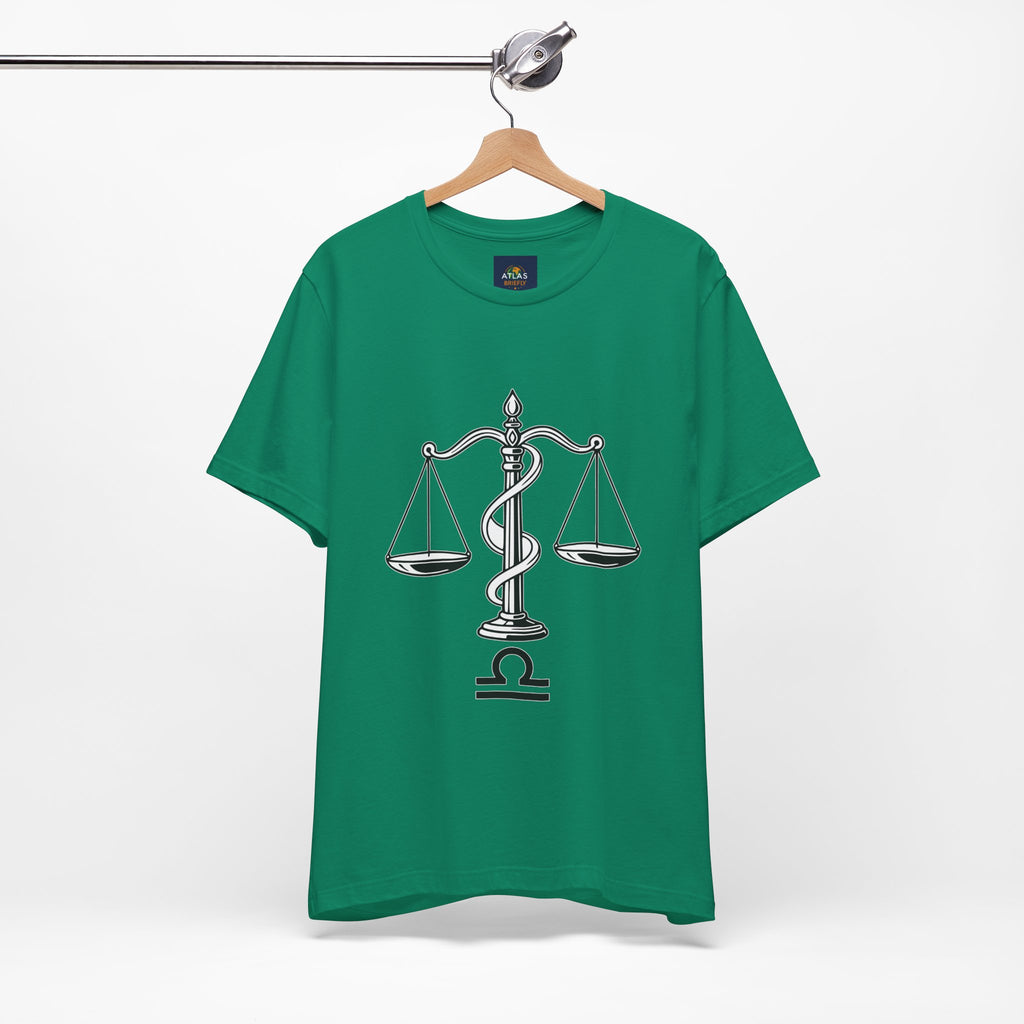 Libra Zodiac Tee - Stylish Unisex Minimalist Black and White Design