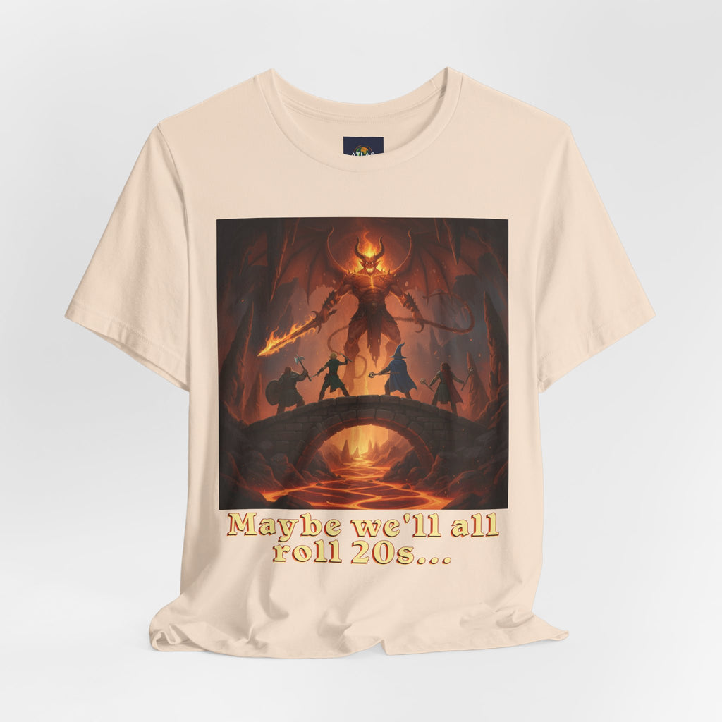 D&D Fantasy T-Shirt - Roll a Natural 20 Dungeon Master RPG Unisex Tee