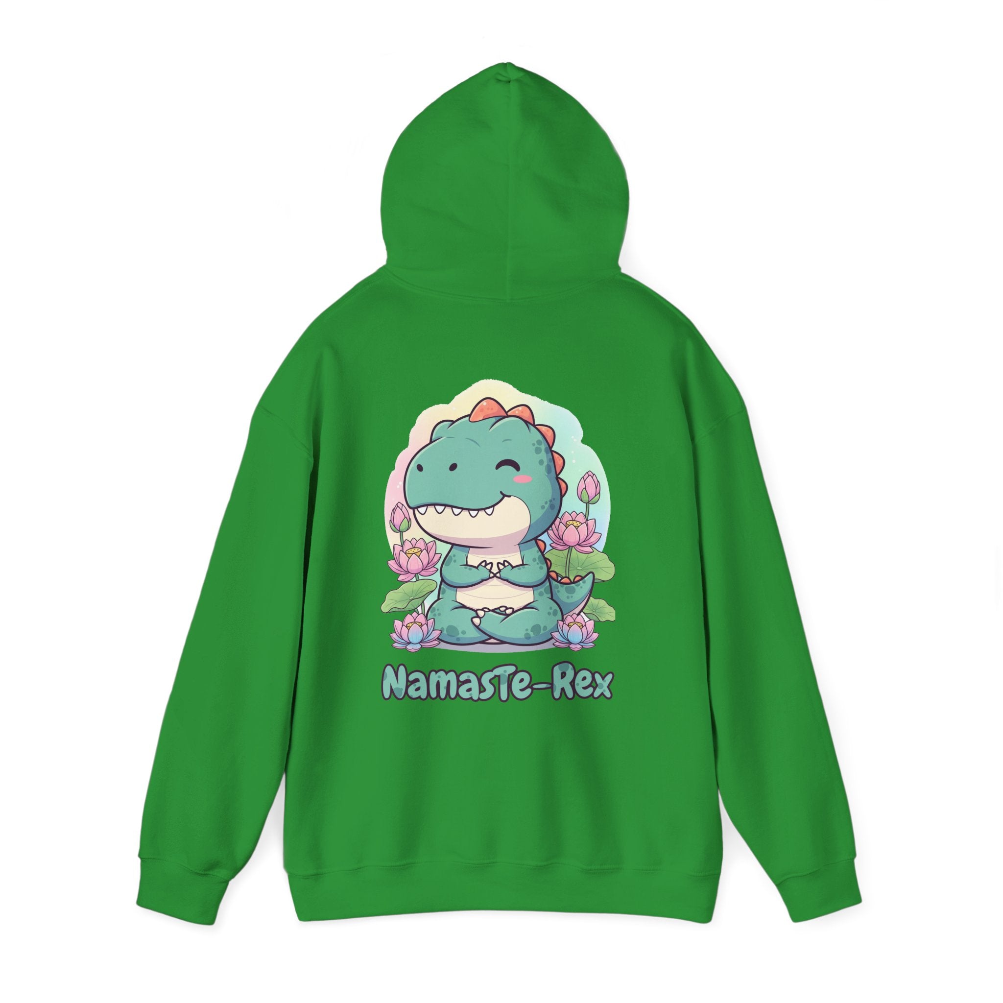 NamasTe-Rex Meditating Dinosaur Hoodie - Funny Yoga Sweatshirt | Zen T-Rex Gift - Atlas Briefly