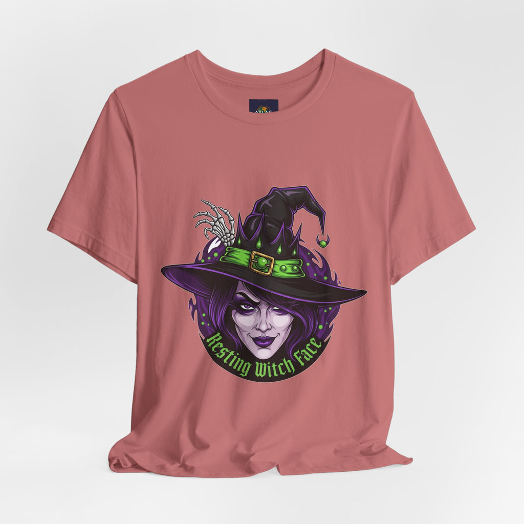 Resting Witch Face Halloween T-Shirt - Funny Witch Tee for Women & Men | Halloween Graphic Shirt - Atlas Briefly