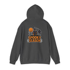 Spooky Season Halloween Hoodie - Haunted House Ghost Bat Design | Cozy Halloween Sweatshirt - Atlas Briefly