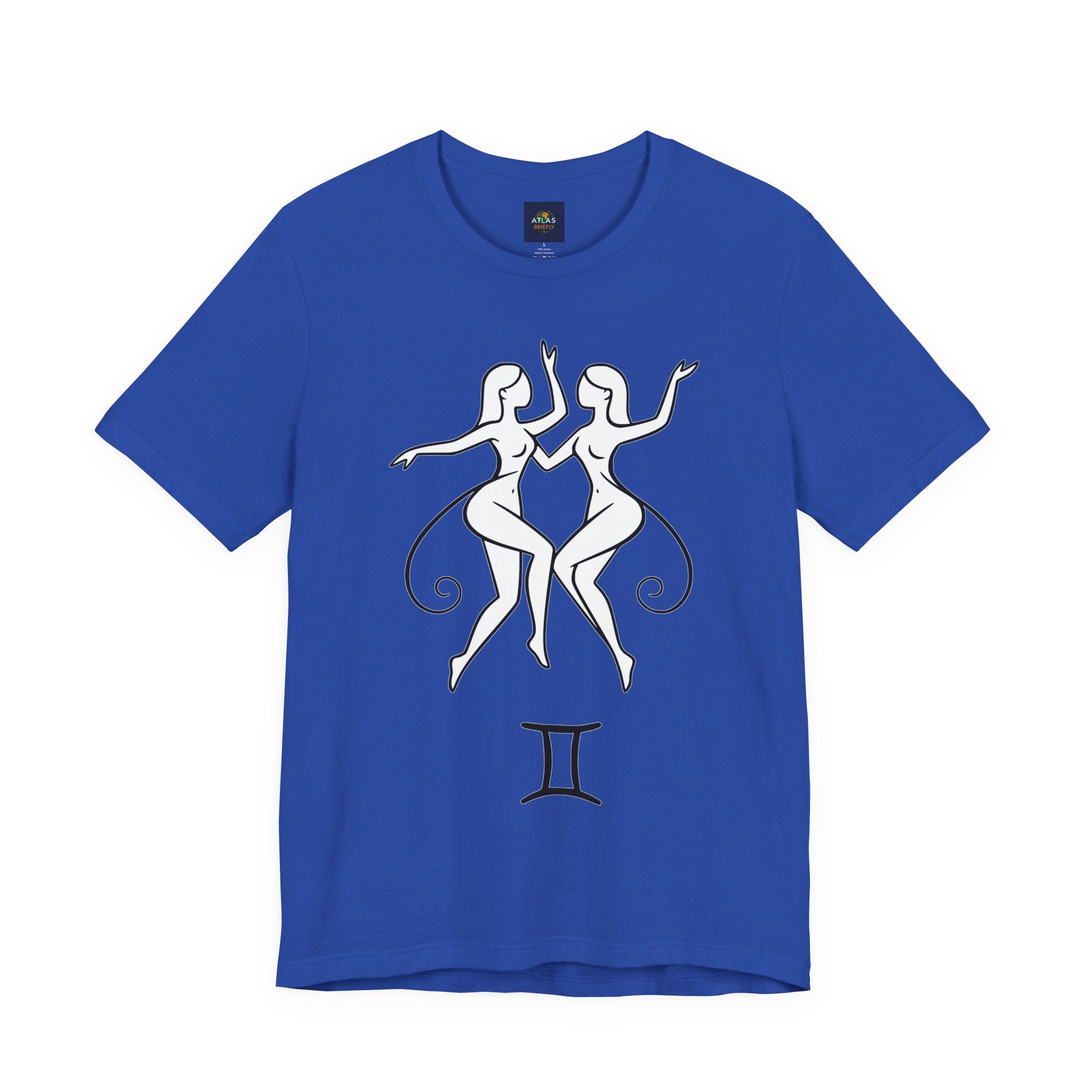 Gemini Zodiac Tee - Minimalistic Black and White Unisex Design