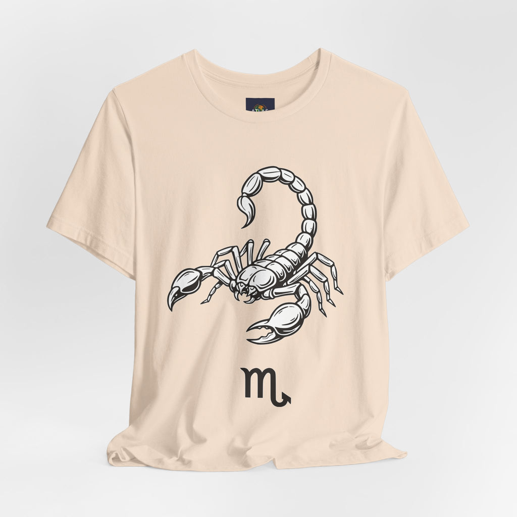 Scorpio Zodiac Tee - Unisex Minimalist Black and White Design