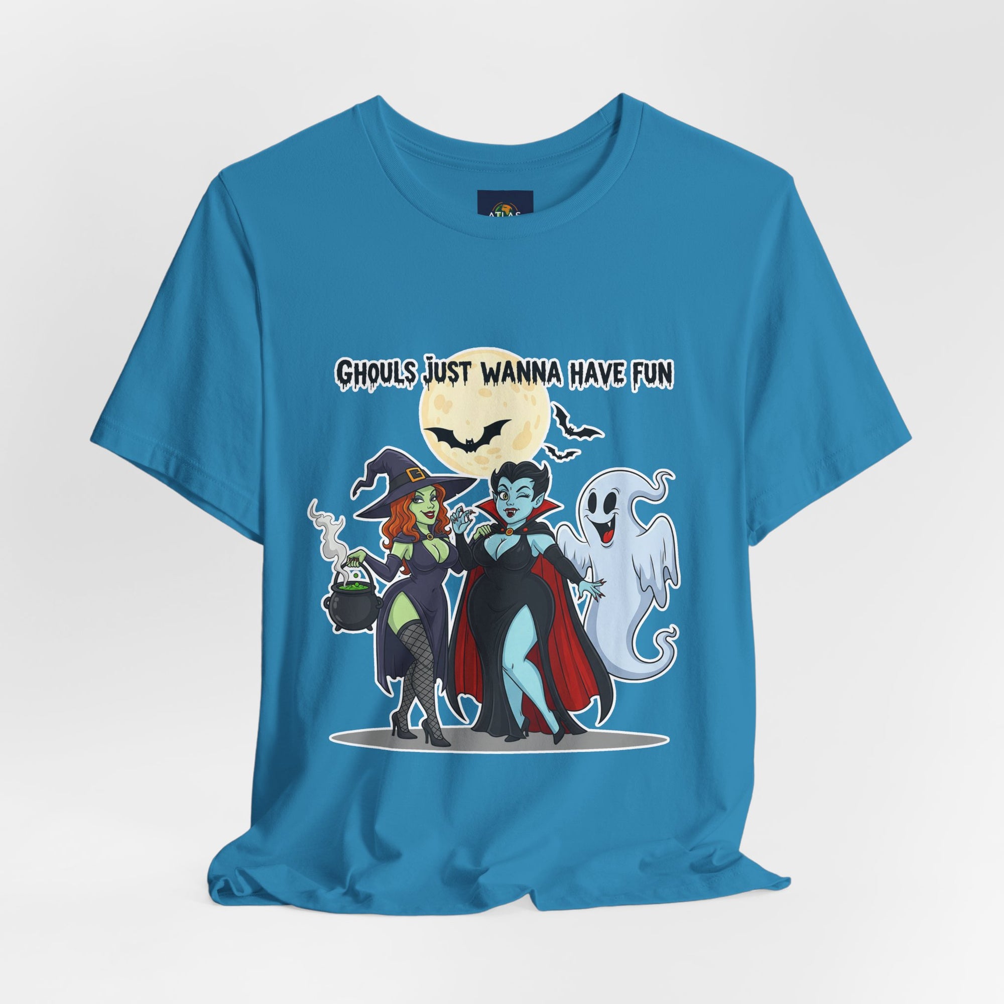 Ghouls Just Wanna Have Fun Halloween T-Shirt - Cute Witch Vampire Ghost Tee | Halloween Character Shirt - Atlas Briefly