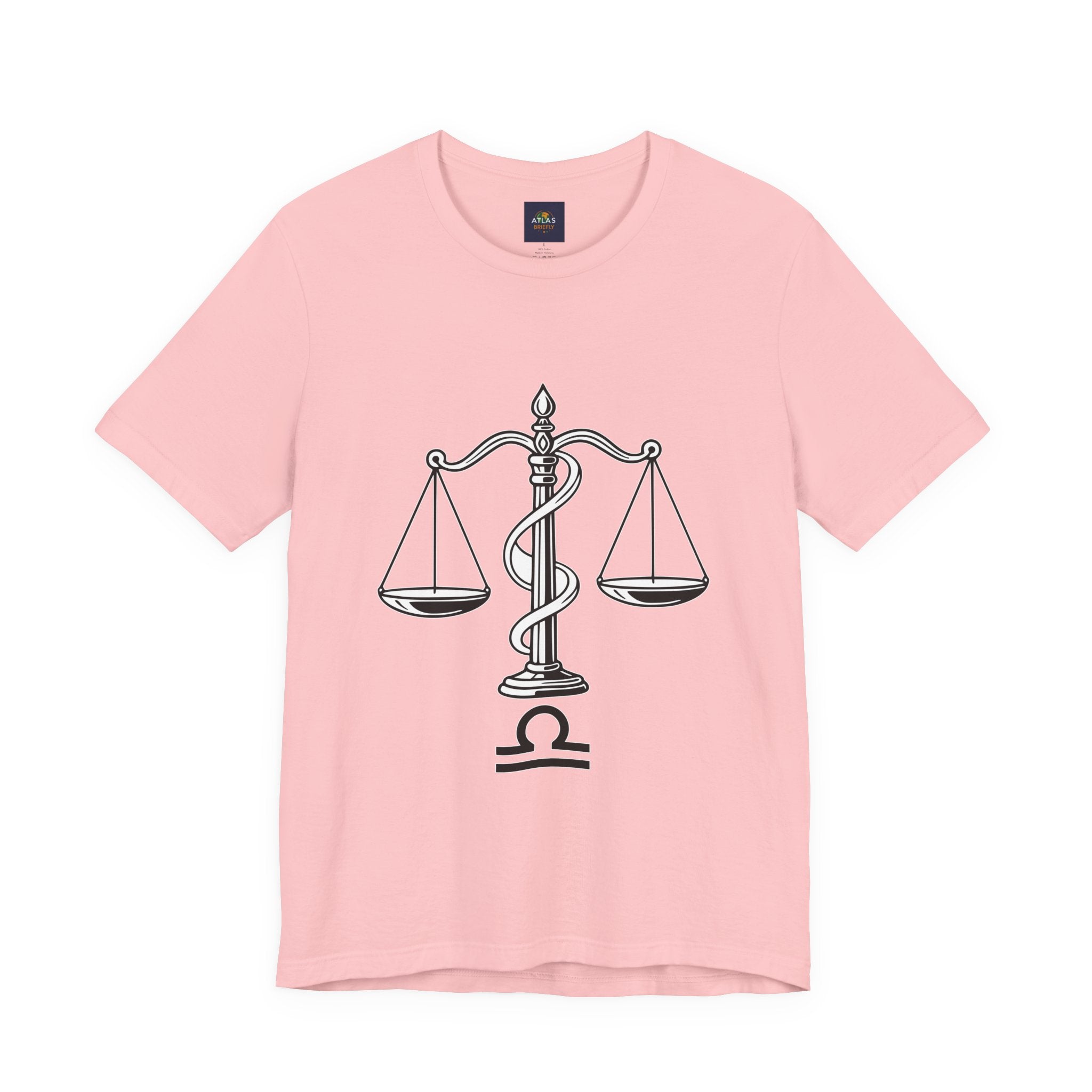 Libra Zodiac Tee - Stylish Unisex Minimalist Black and White Design