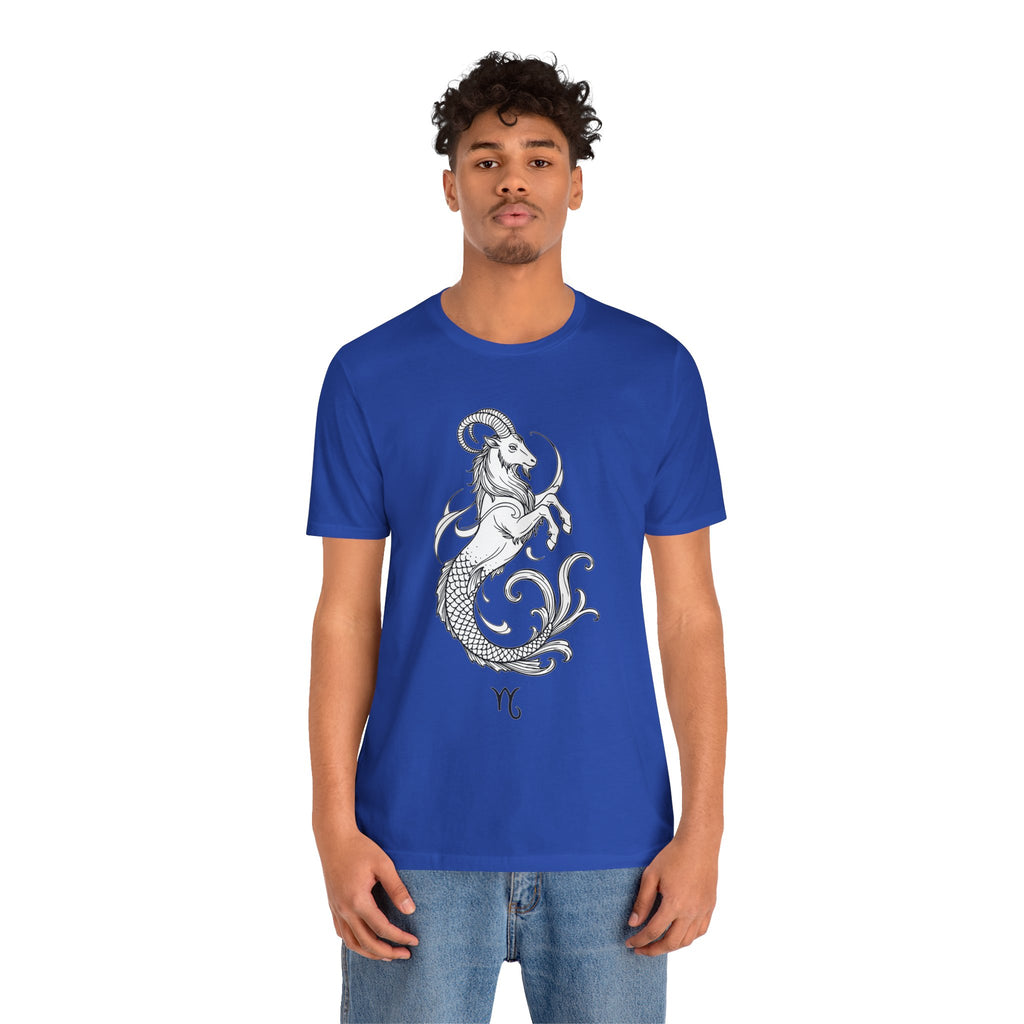 Capricorn Zodiac Tee - Unisex Minimalist Horoscope Shirt in Black and White