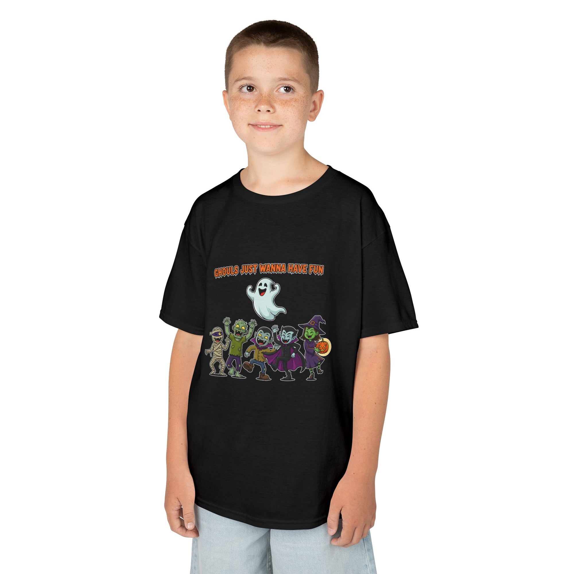 Ghouls Just Wanna Have Fun Kids Halloween T-Shirt | Funny Ghost Mummy Zombie Vampire Witch Shirt for Boys & Girls Trick or Treat Tee - Atlas Briefly