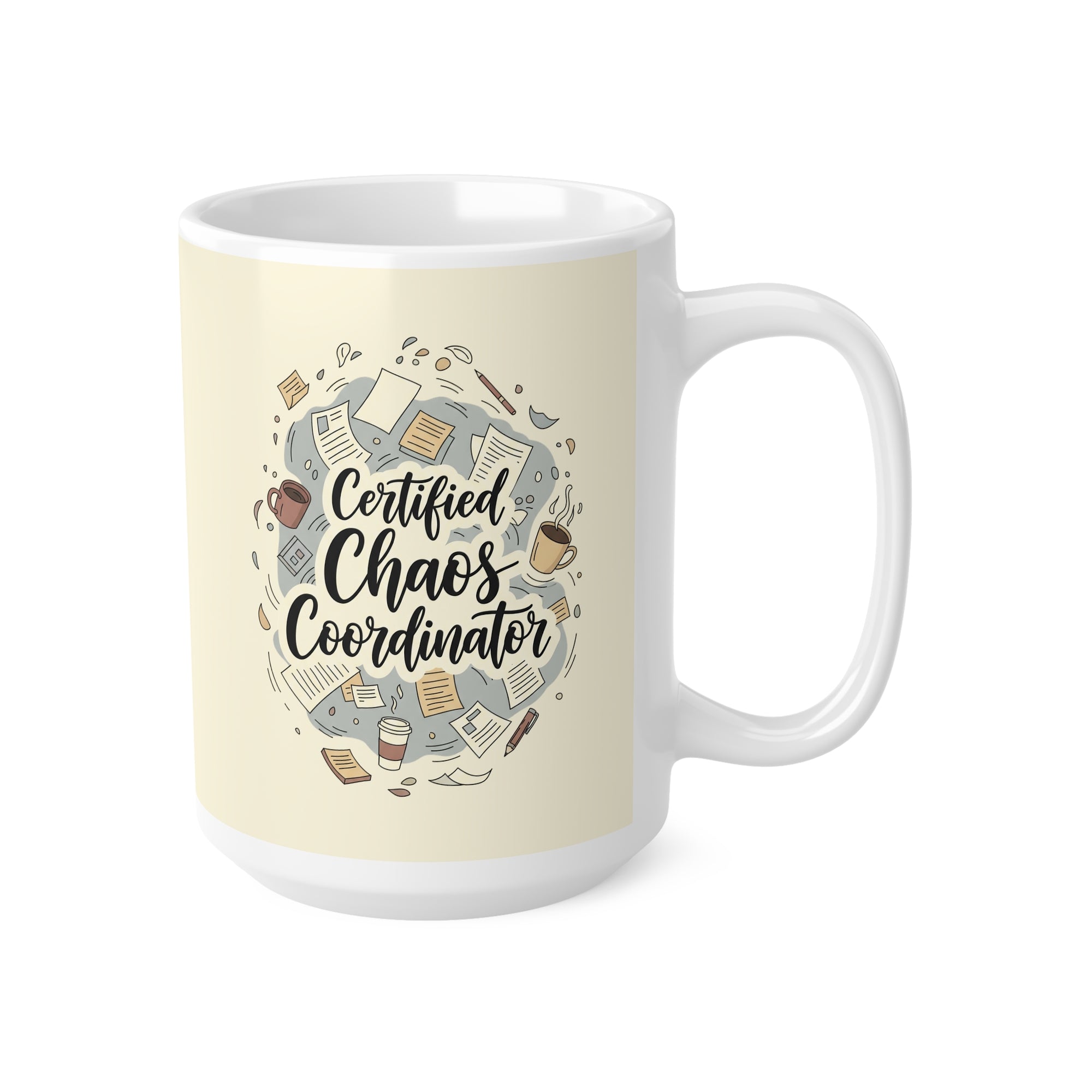 Certified Chaos Coordinator Mug - Funny Mom Teacher Coffee Cup | Organized Chaos Gift EU Version - Atlas Briefly