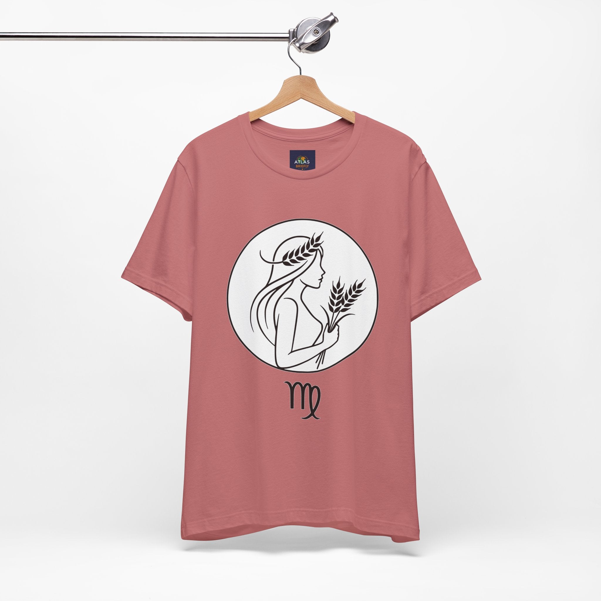 Virgo Zodiac Tee - Minimalist Black and White Unisex T-Shirt