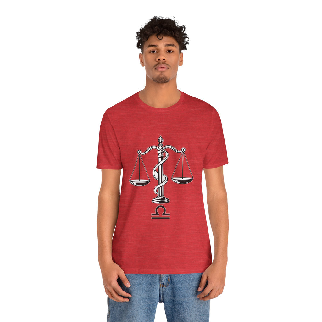 Libra Zodiac Tee - Stylish Unisex Minimalist Black and White Design