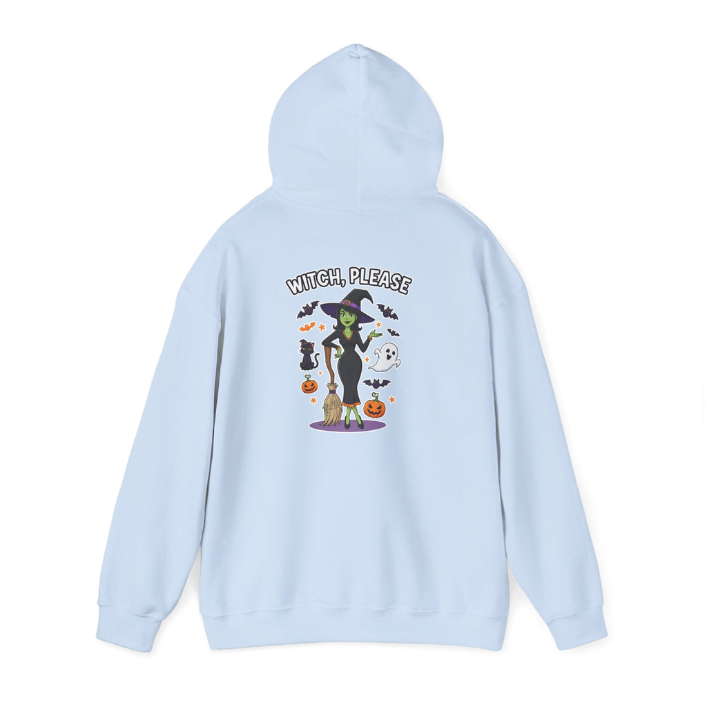 Witch Please Halloween Hoodie - Sassy Witch Sweatshirt with Pumpkin & Ghost Design | Halloween Apparel - Atlas Briefly