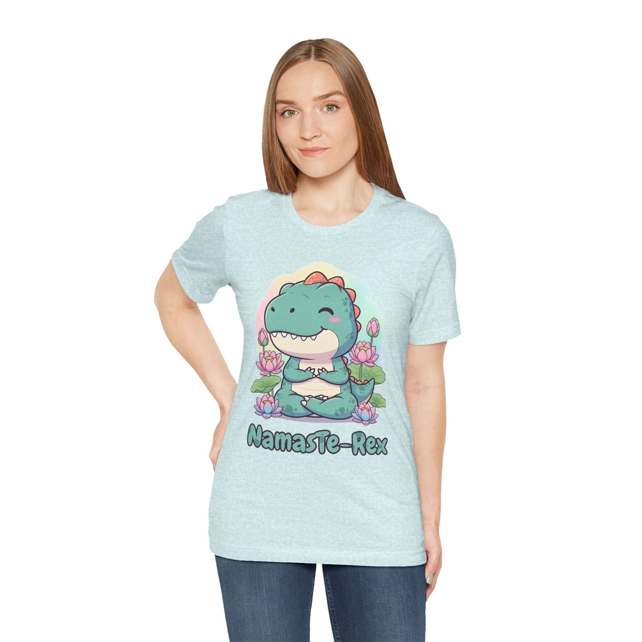NamasTe-Rex T-Shirt - Yoga Dinosaur Tee - Atlas Briefly