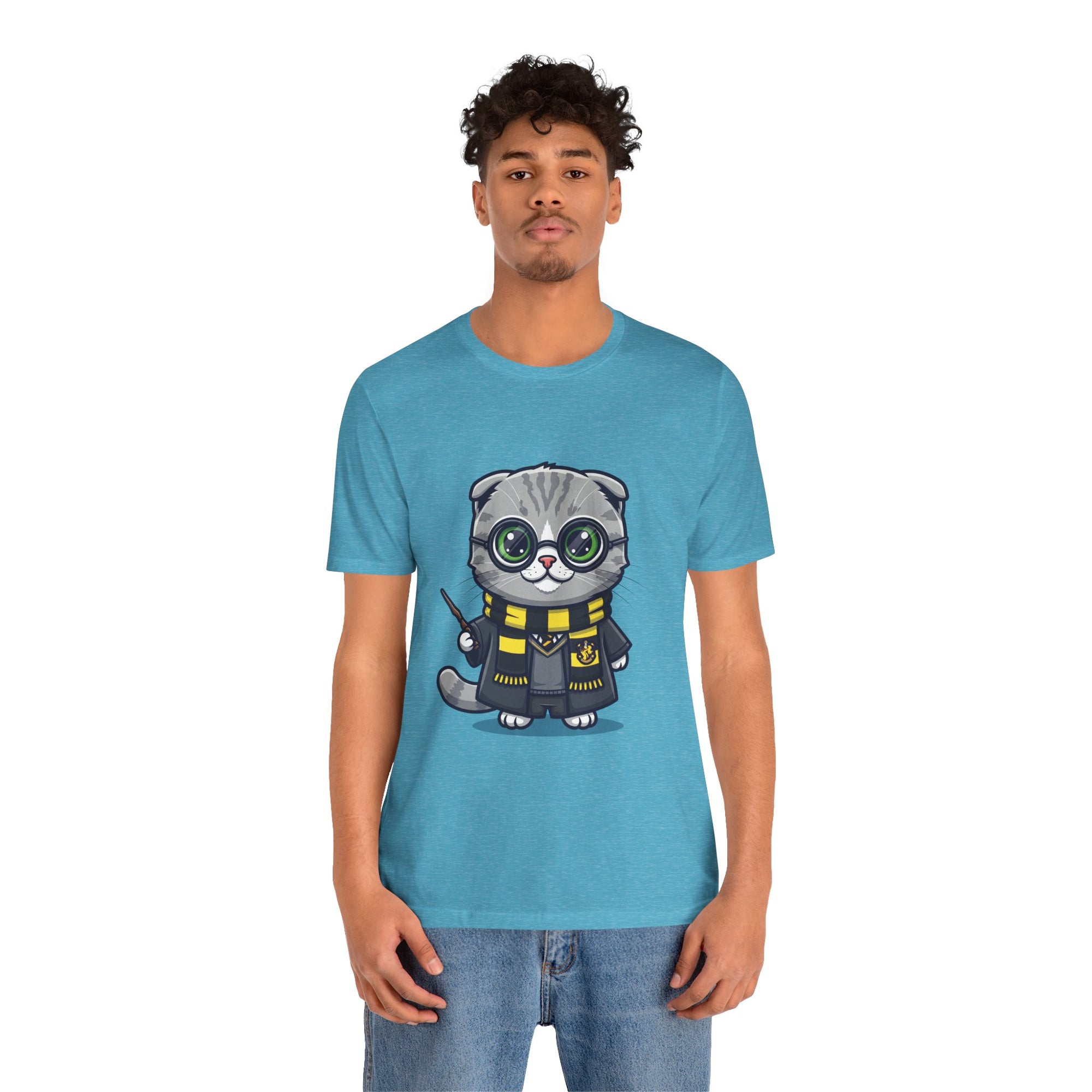 Hufflepurr Harry Potter T-Shirt - Funny Wizarding World Tee | Cute Potter Cat Gift - Atlas Briefly