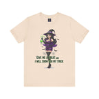 Sexy Witch Halloween T-Shirt - Flirty Witch Costume Tee | Trick or Treat Halloween Shirt - Atlas Briefly