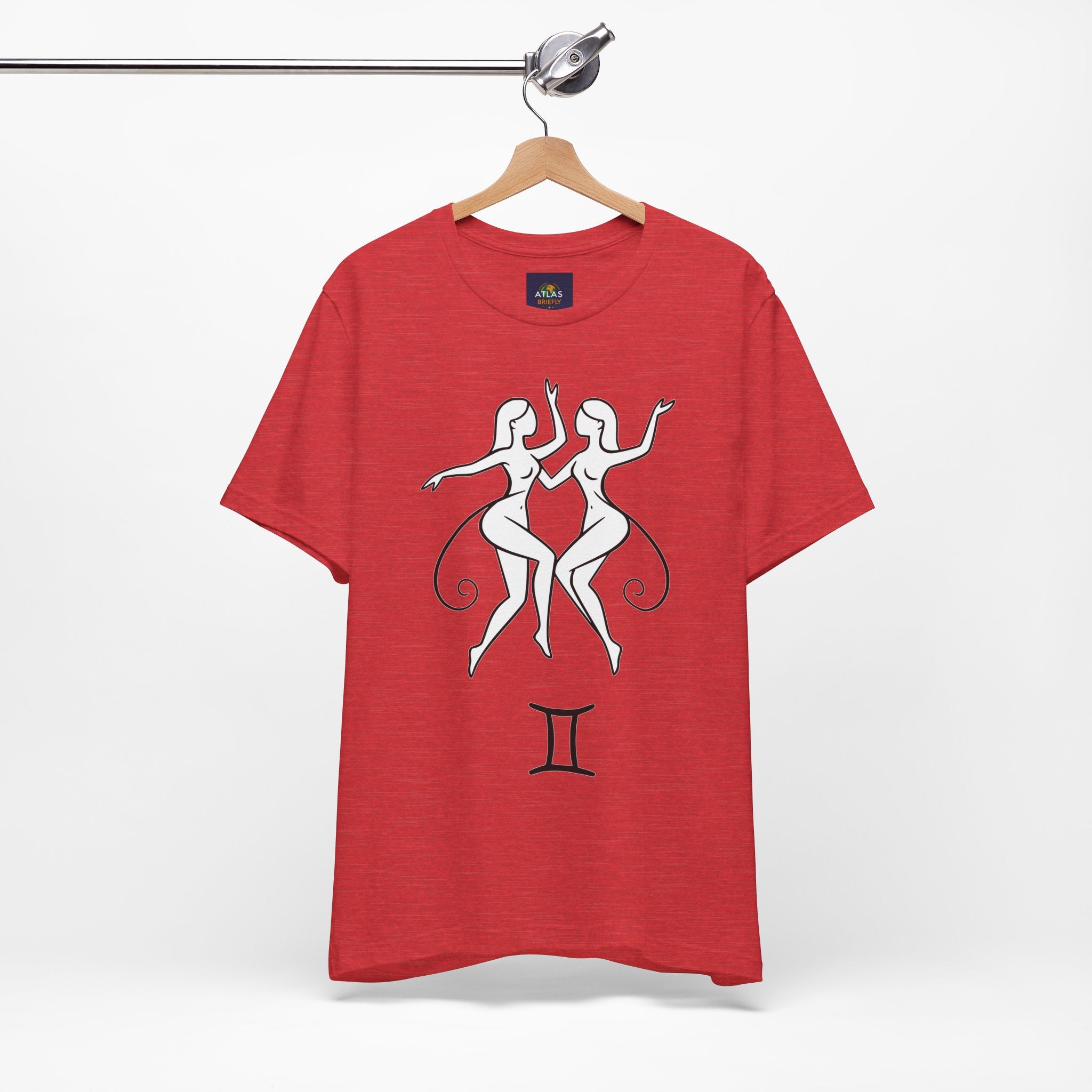 Gemini Zodiac Tee - Minimalistic Black and White Unisex Design