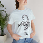 Scorpio Zodiac Tee - Unisex Minimalist Black and White Design