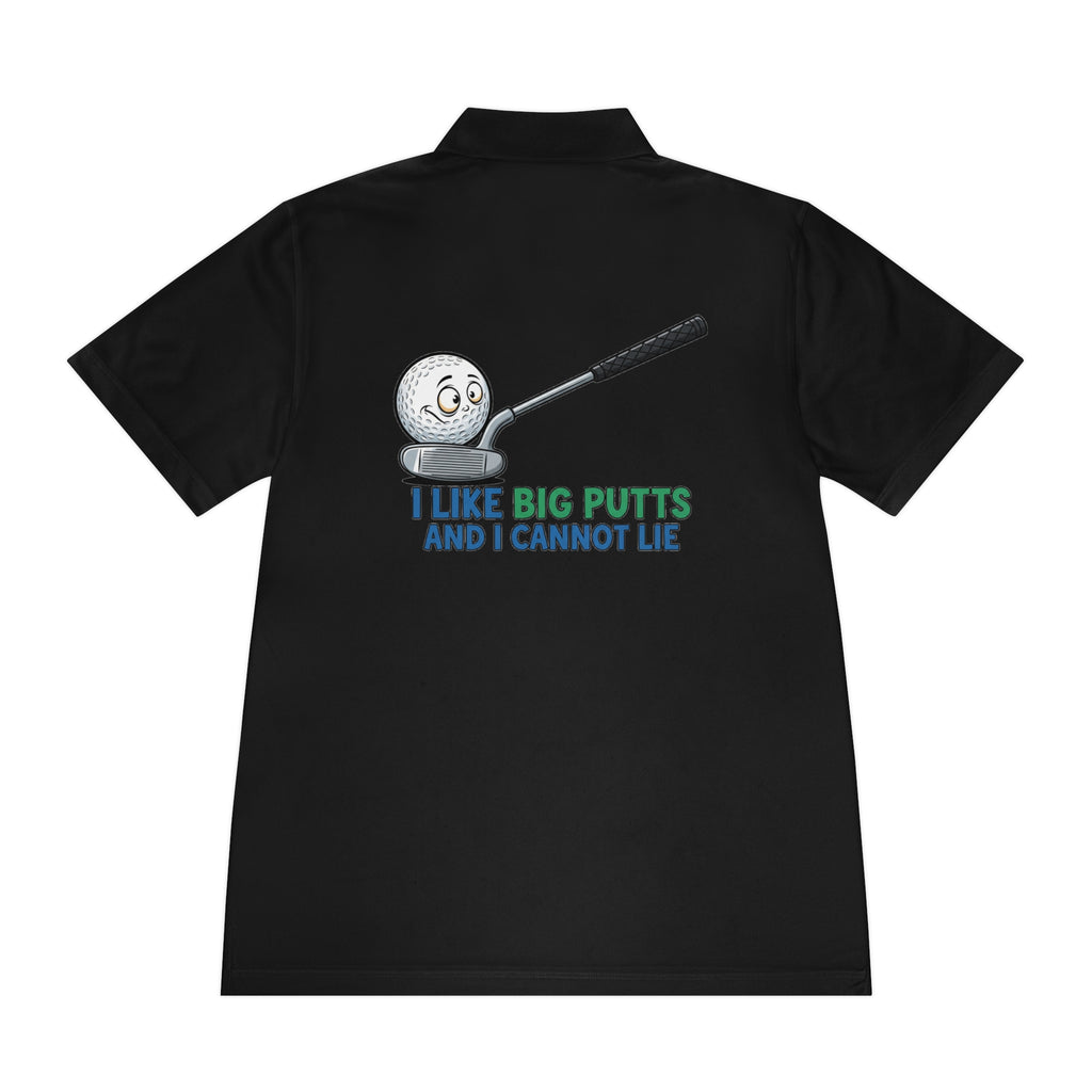 I Like Big Putts Golf Polo Shirt - Funny Golf Gift | Hilarious Golfer Apparel - Atlas Briefly