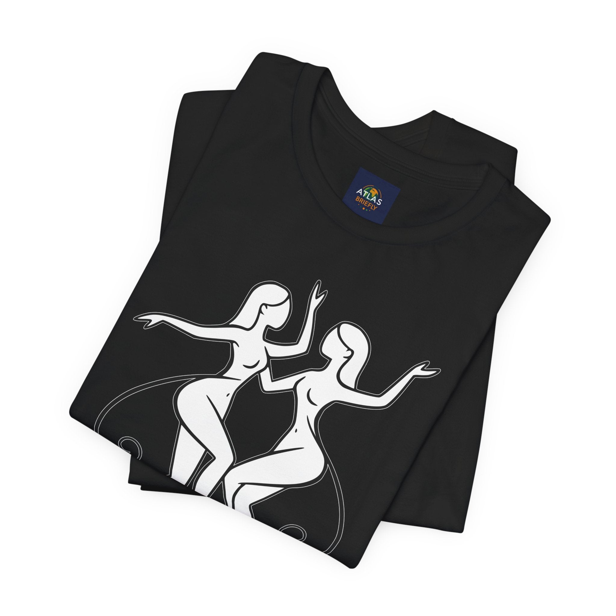 Gemini Zodiac Tee - Minimalistic Black and White Unisex Design
