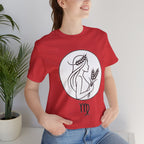Virgo Zodiac Tee - Minimalist Black and White Unisex T-Shirt