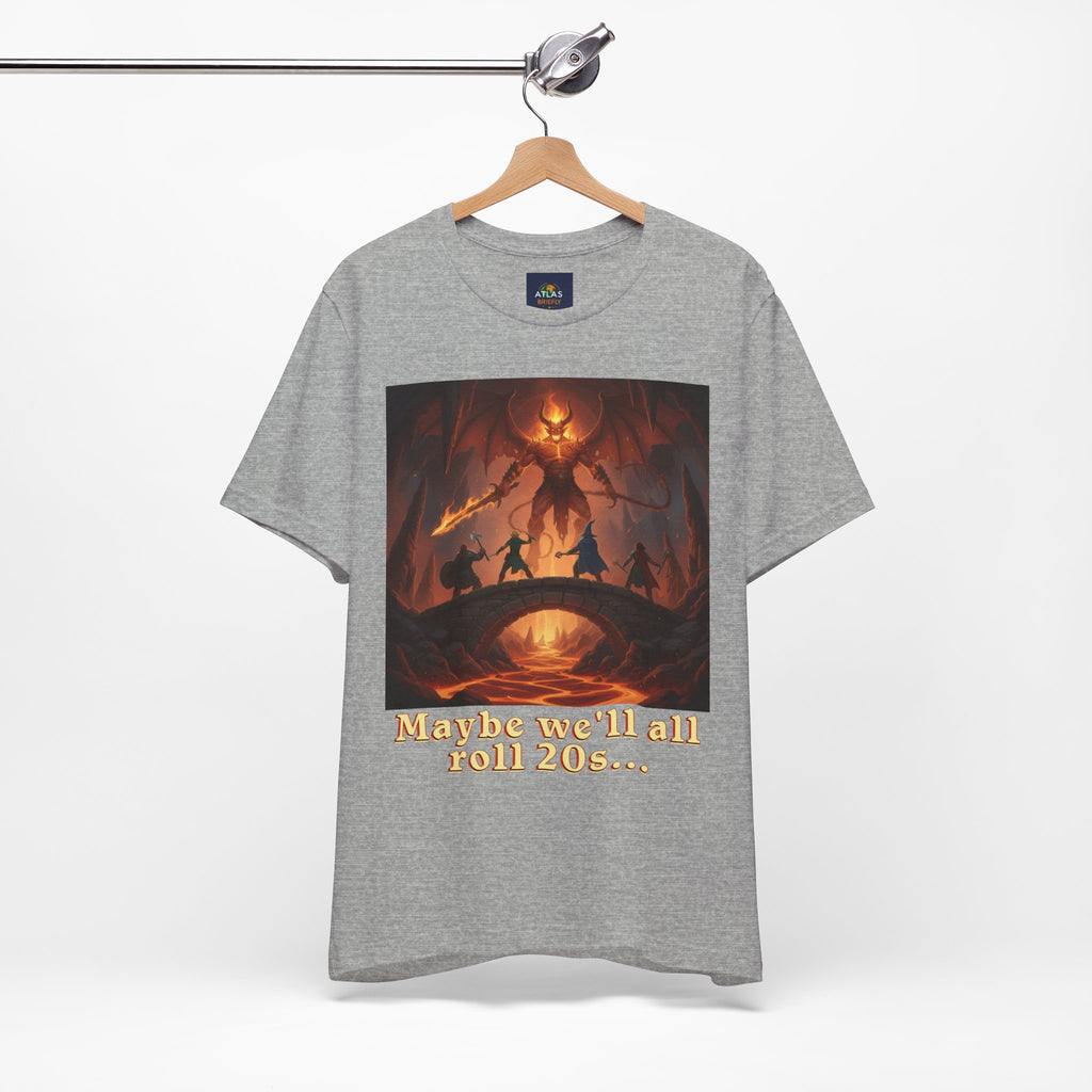 D&D Fantasy T-Shirt - Roll a Natural 20 Dungeon Master RPG Unisex Tee