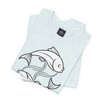 Pisces Zodiac T-shirt - Minimalist Black and White Unisex Tee