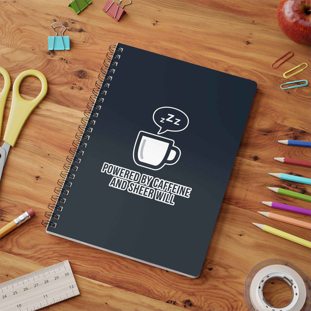Powered by Caffeine Notebook - Coffee Notes - EU Version - Atlas Briefly